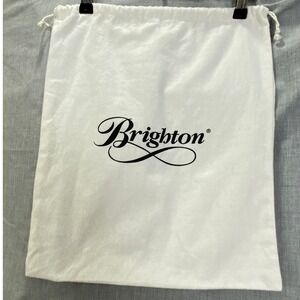 Brighton White‎ Flannel Dust Bag Drawstring 16x13 Logo Storage